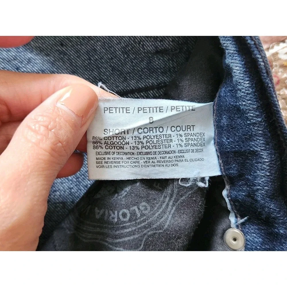 Gloria Vanderbilt Amanda Womens Straight Leg High-Rise Jeans Pants Blue 8‎ Short